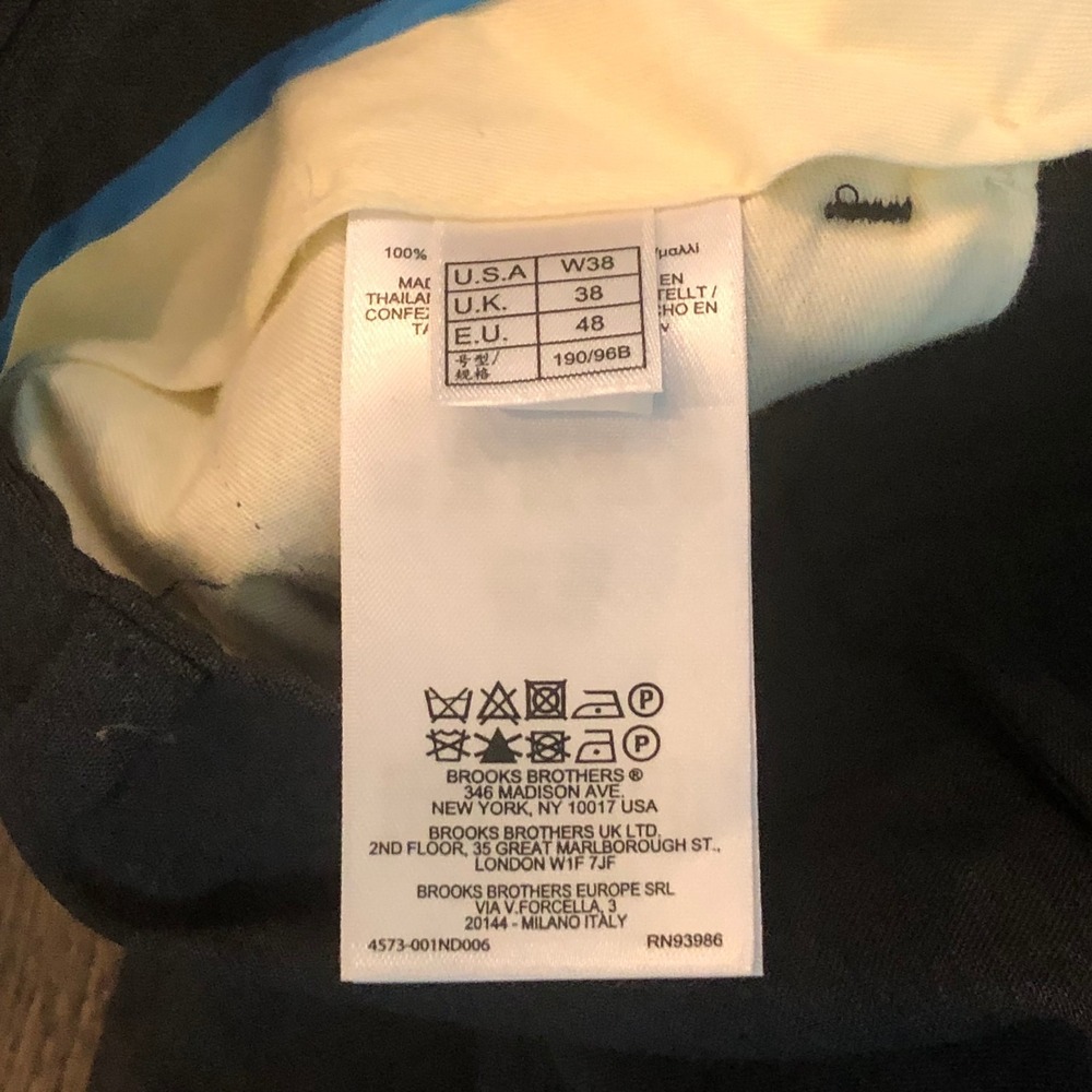 BROOKS BROTHERS Madison Dress Pants 38 x 30 100% Wool Charcoal Flat Front - Picture 12 of 14